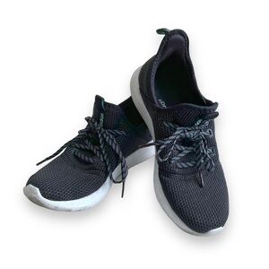 Black and white Adidas Cloudfoam sneakers